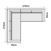 Monte Aluminum L Shape Sectionals-5 Seats ..Delivery in 3-7 working days